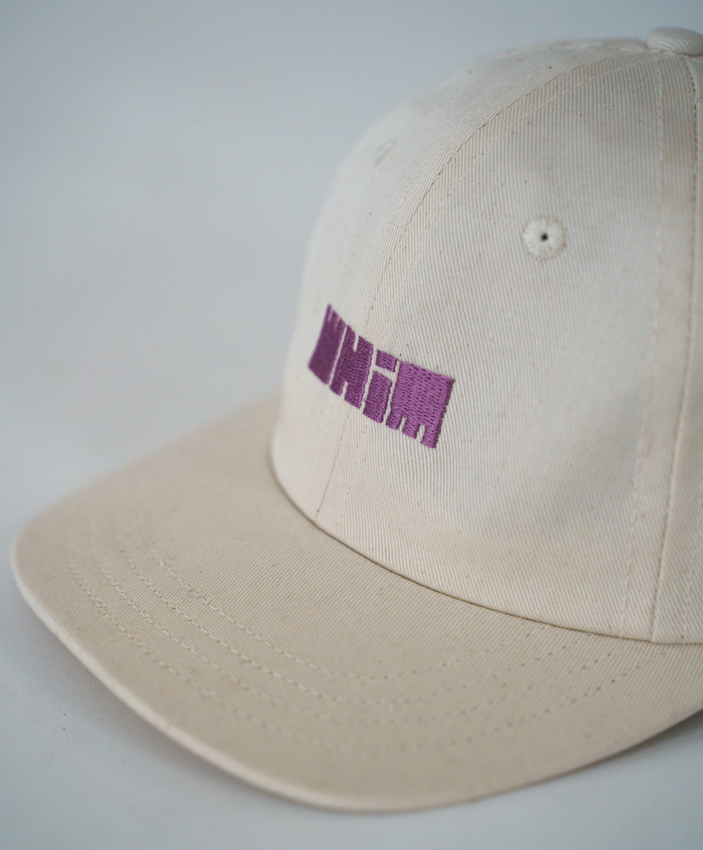 Bone + Purple WHIM Adjustable Hat