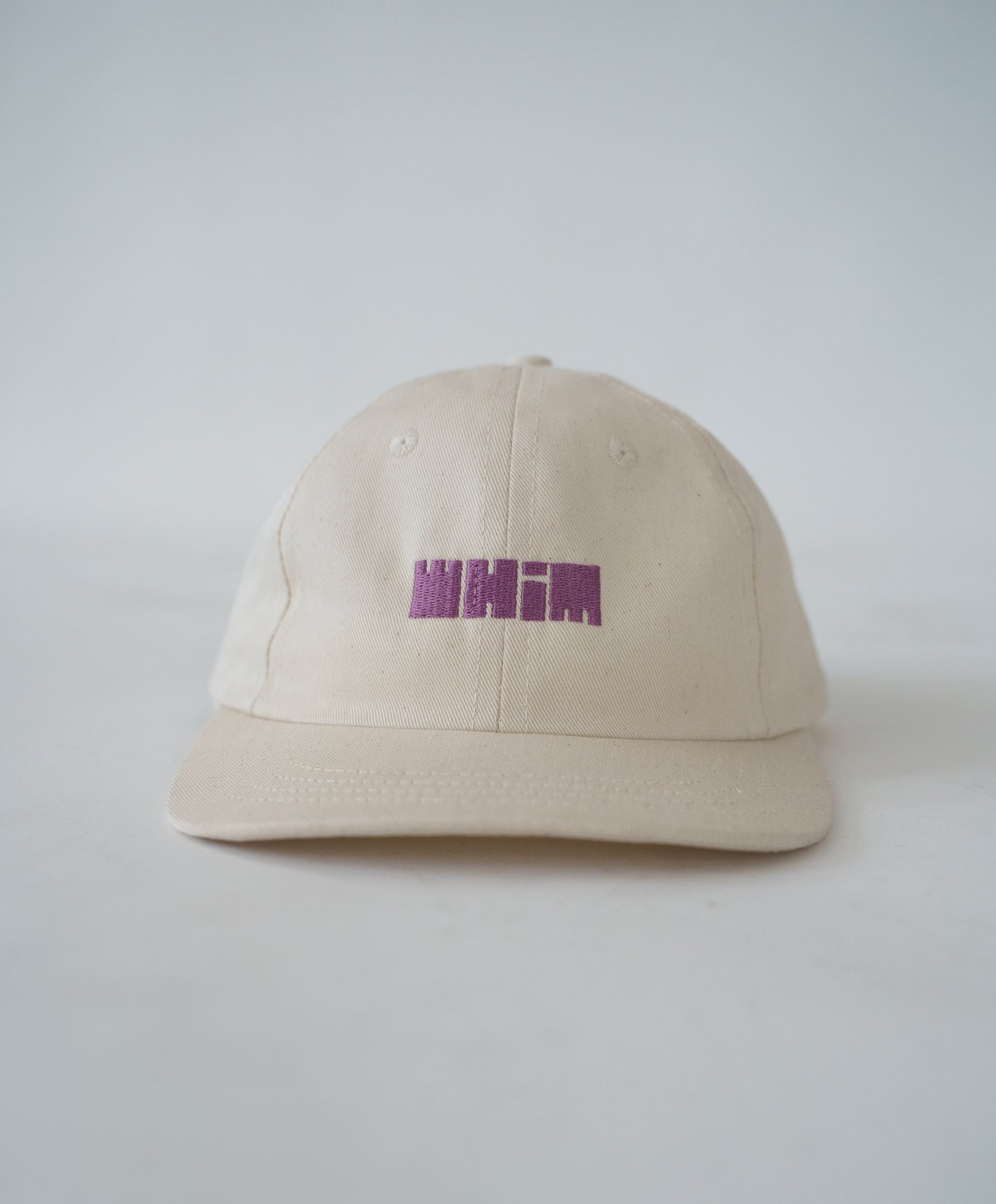 Bone + Purple WHIM Adjustable Hat