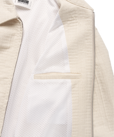 White Cotton Cloth Club Jacket