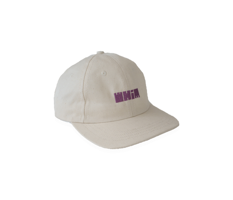 Bone + Purple WHIM Adjustable Hat
